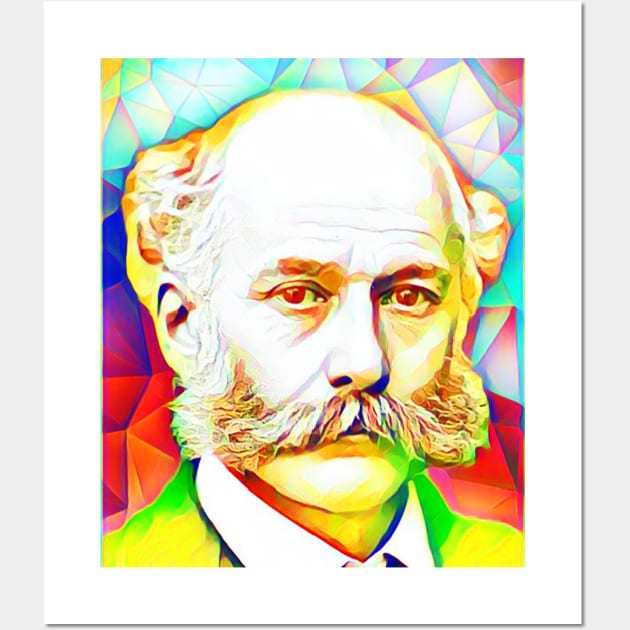 Joseph Bazalgette Colourful Portrait | Joseph Bazalgette Artwork 10 Wall Art by JustLit